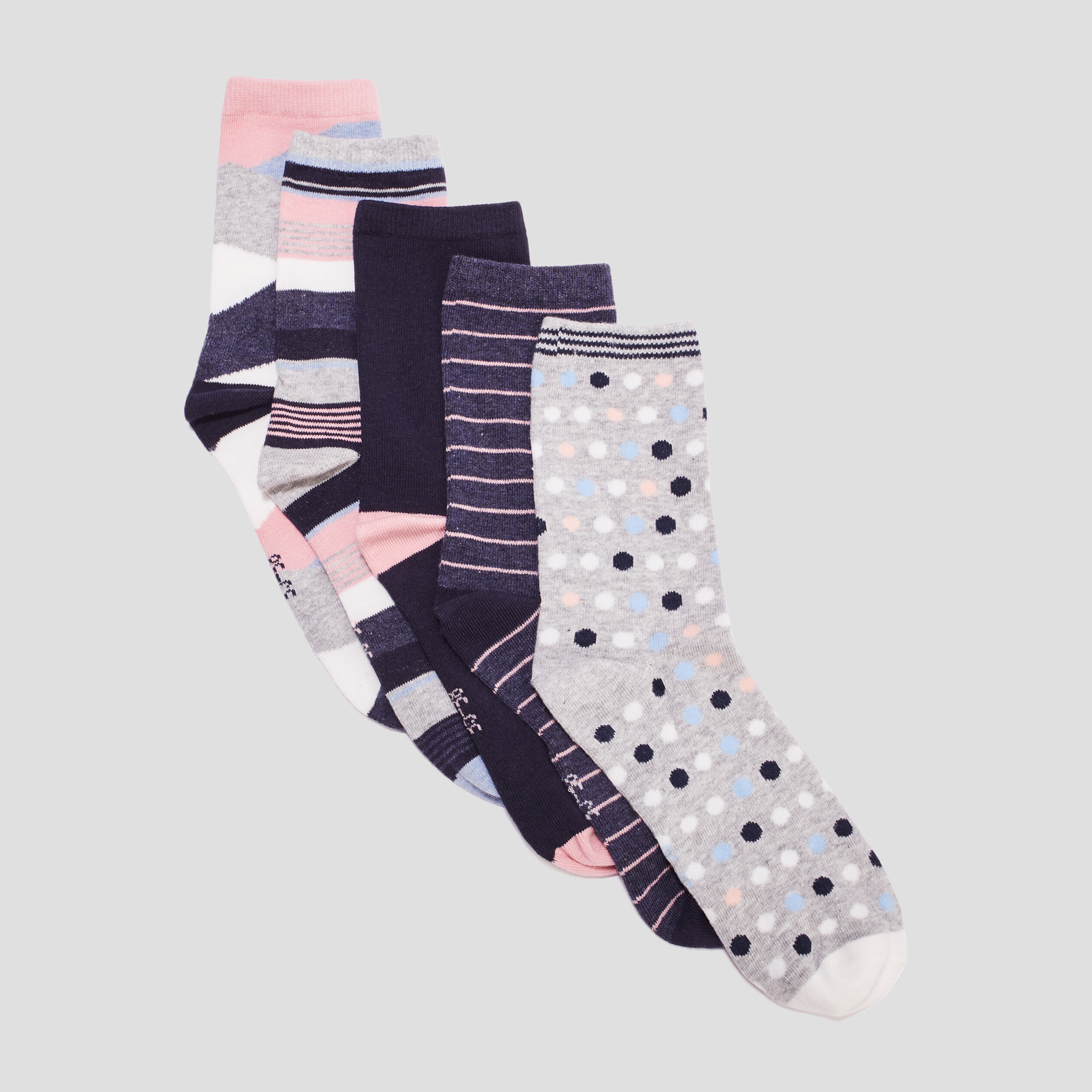 Lot 5 paires chaussettes bleu femme | La Halle