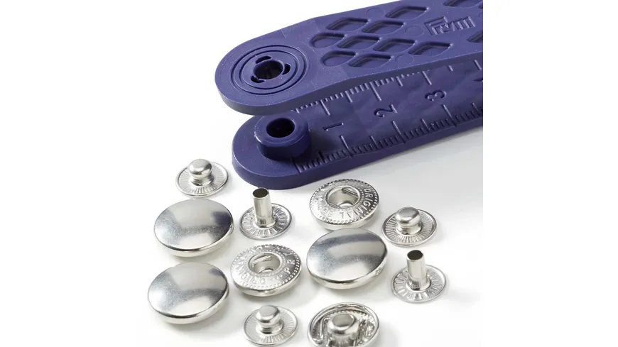 Prym nähfreie Druckknopfe  Anorak Messing 15 mm silberfarbig