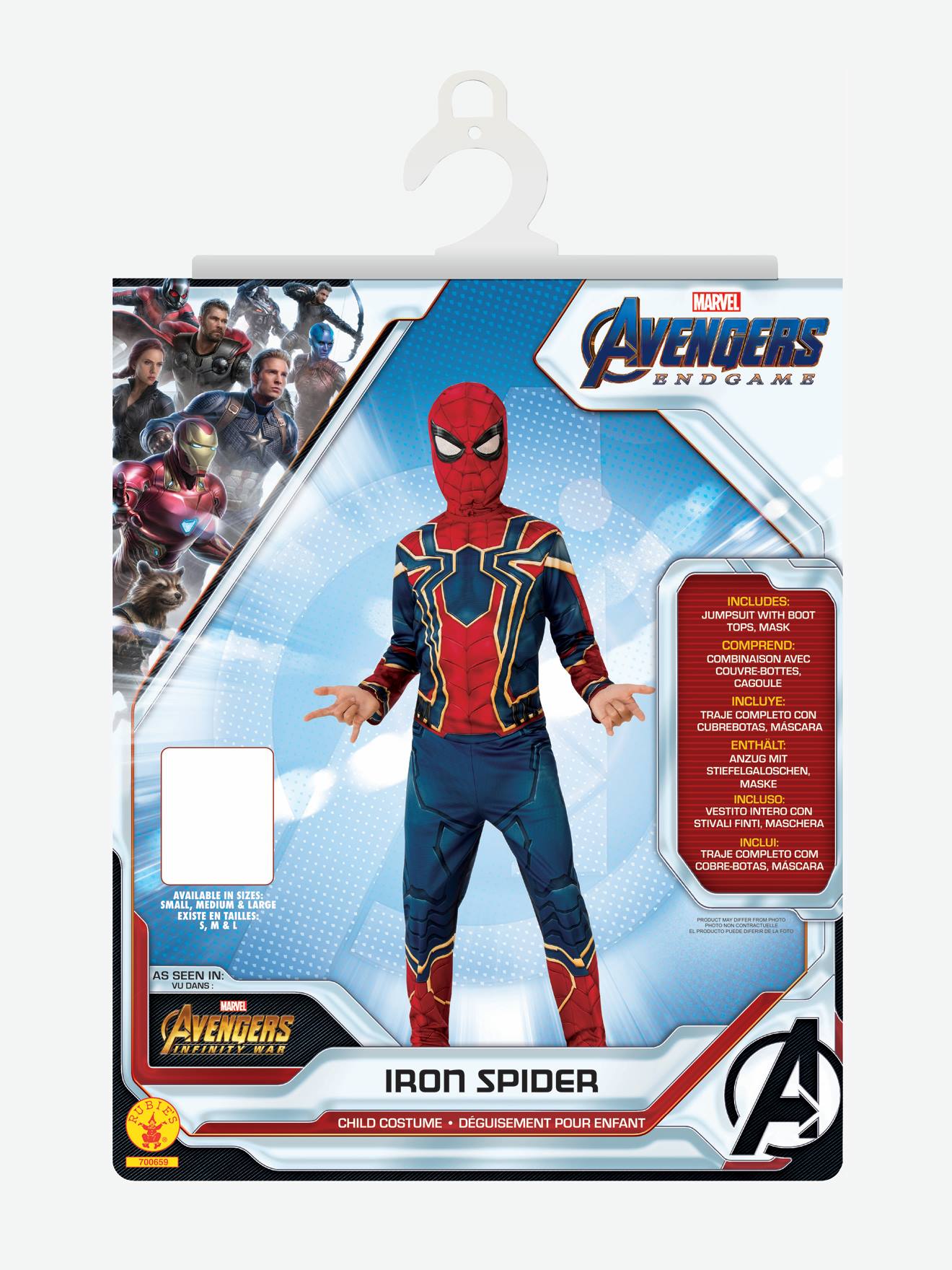 Déguisement Iron-Spider Infinity war RUBIES rouge