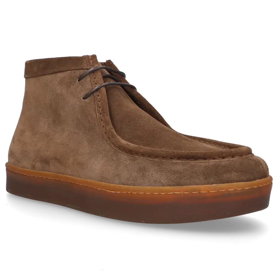 Henderson - Schnürboots MIGUEL Kalbsveloursleder - braun