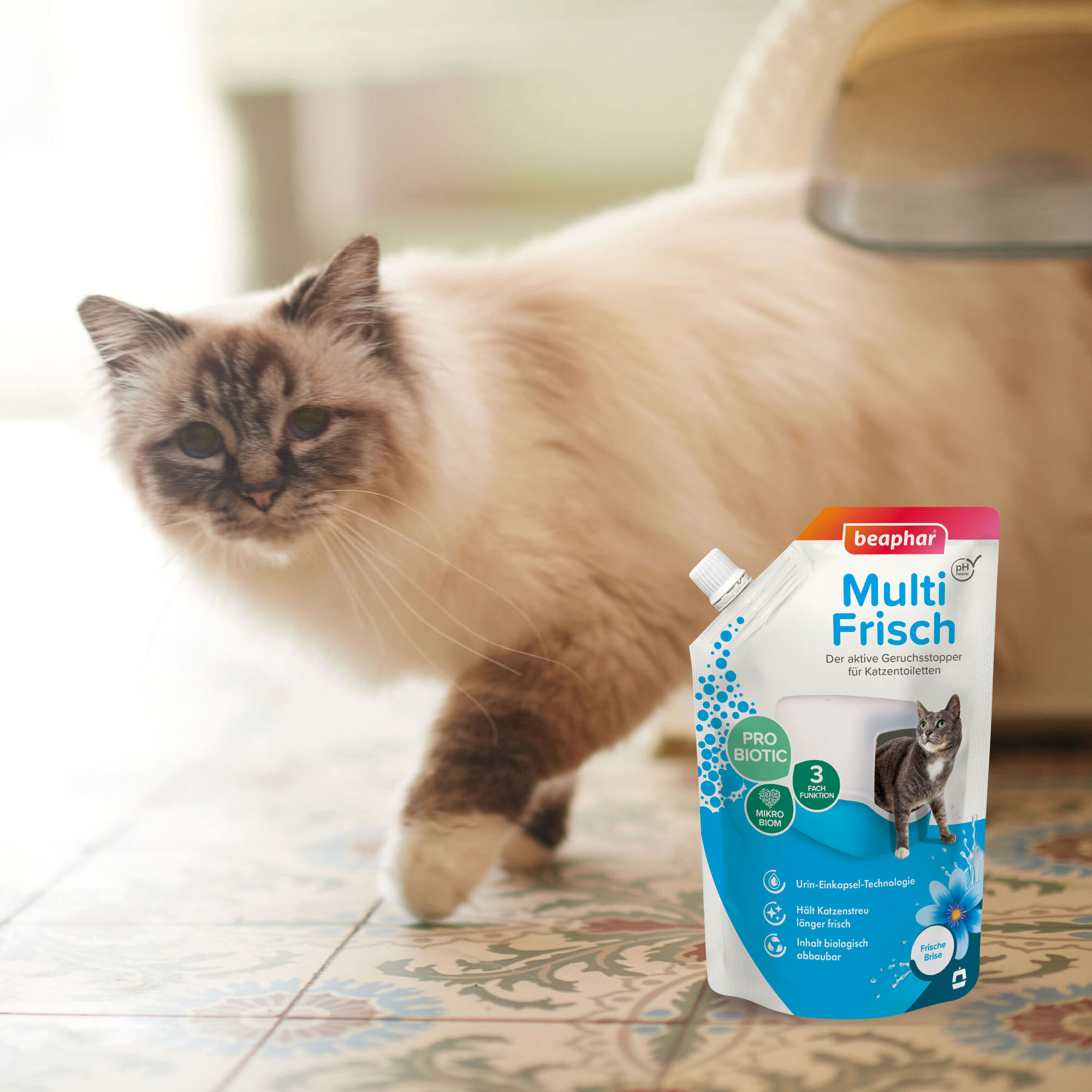 Beaphar Katzenstreu Beaphar Multi-Frisch für Katzentoiletten 400g Frische Brise