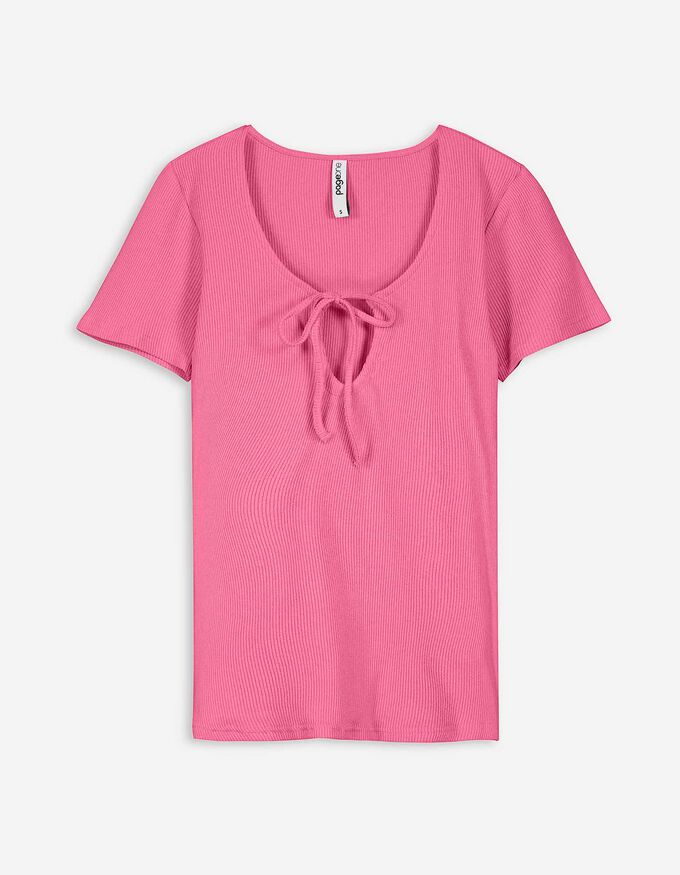 T-Shirt - Schlüsselloch-Ausschnitt