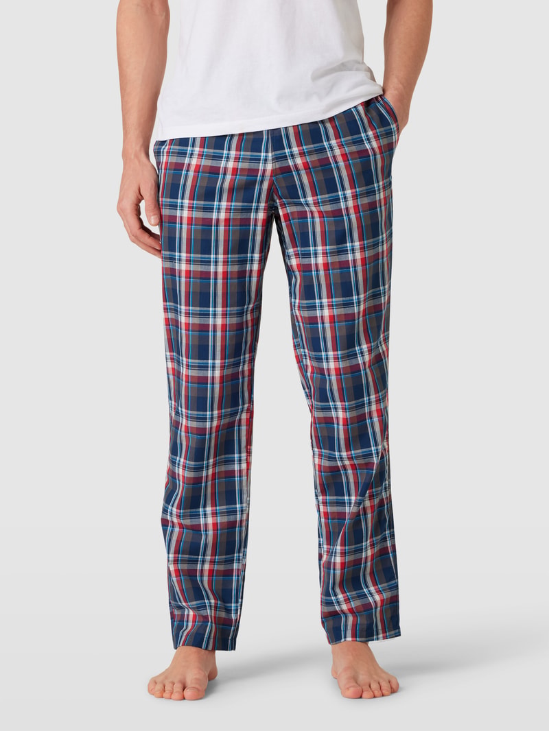 Pyjama-Hose mit Label-Details Modell 'YARN' in dunkelblau