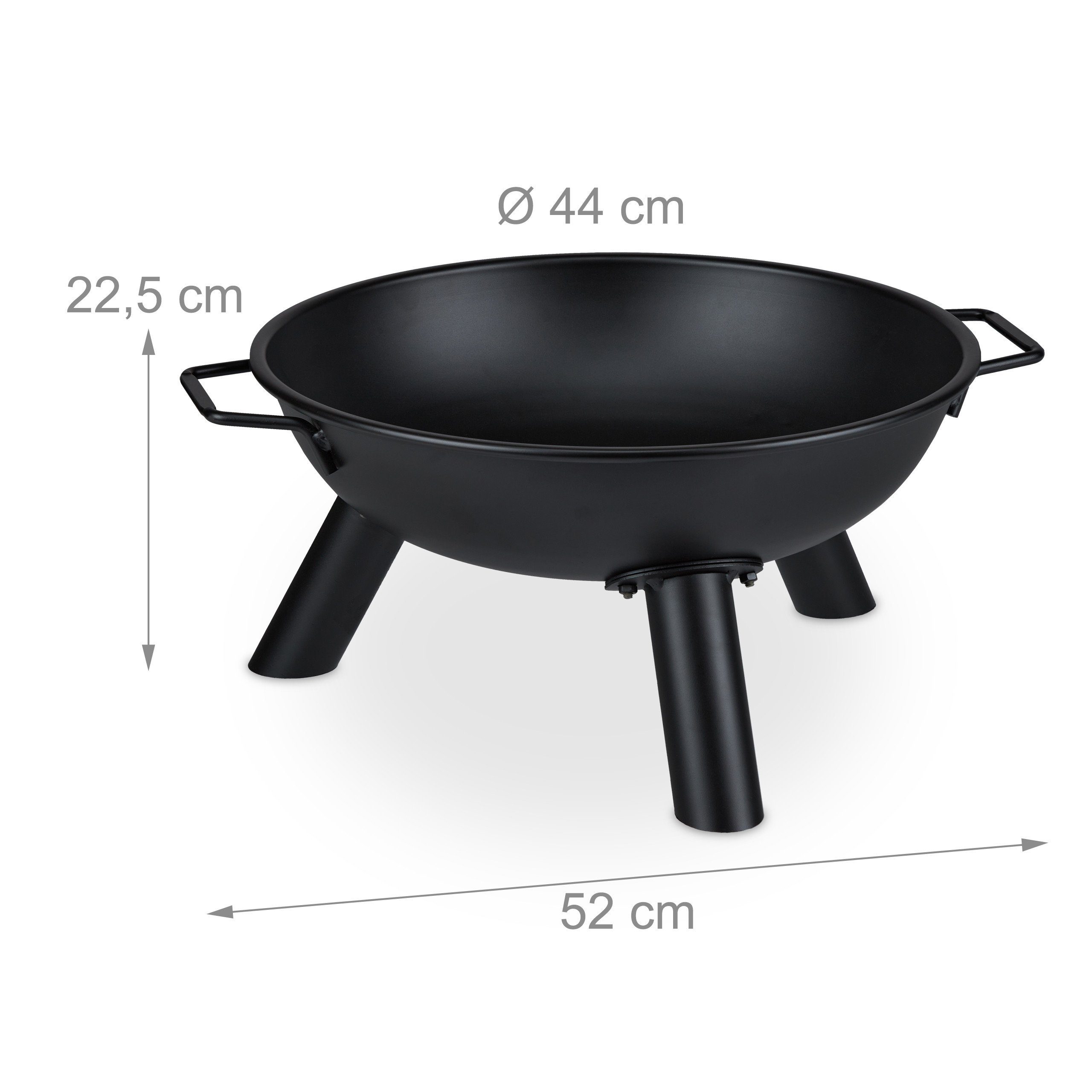 relaxdays Feuerschale Feuerschale 44 cm Durchmesser