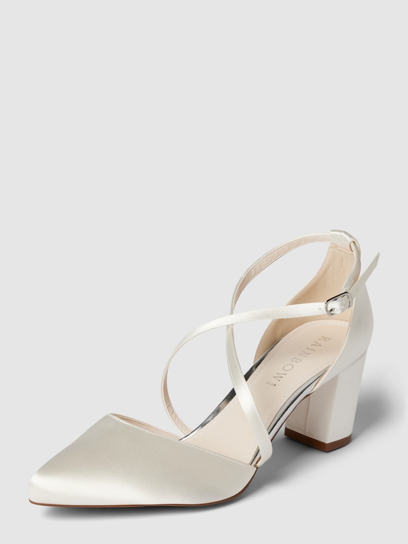 Pumps mit schmalen Riemen Modell 'HELLEN' in offwhite