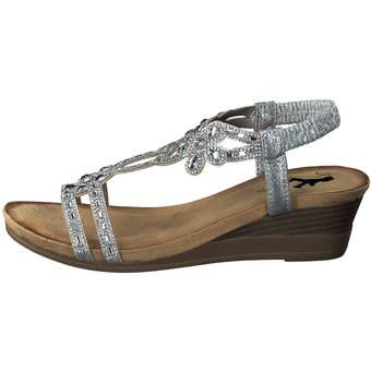 2Go Fashion Keilsandale in silber