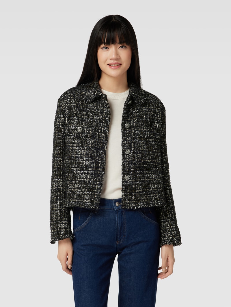 Blazer mit Strukturmuster in schwarz