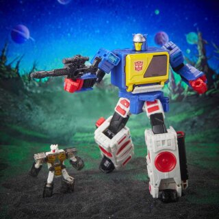 Transformers Generations Legacy Evolution Voyager Class Actionfigur - Twincast und Autobot Rewind