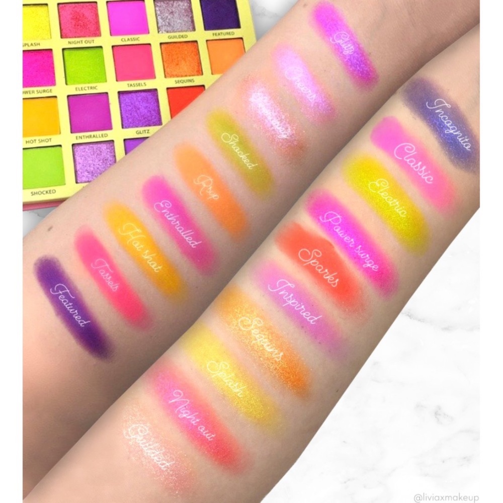 Rude Cosmetics THE ROARING 20’S 20 Fabulous Shadow Palette [Neon] Palette fard à paupières