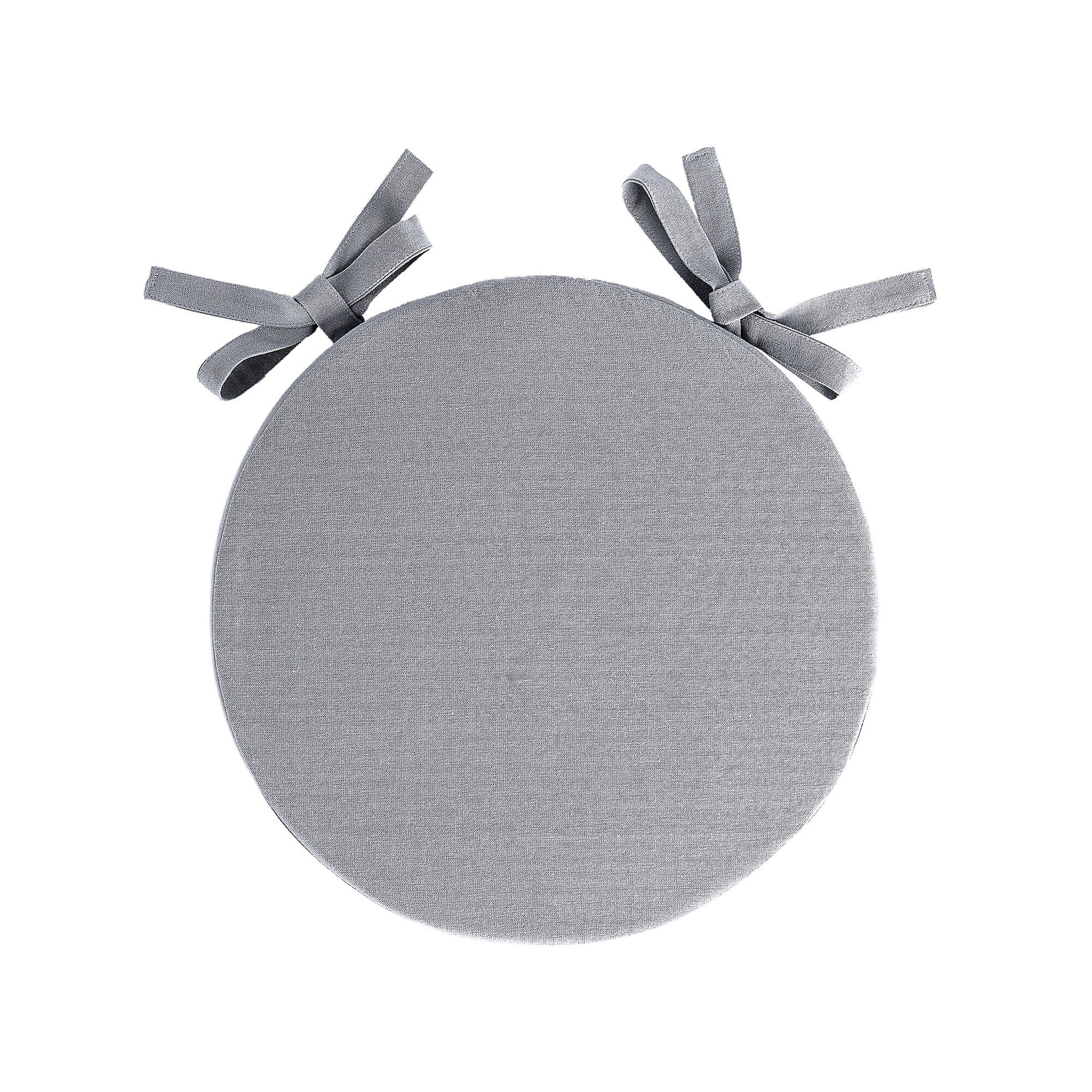Coussin d'assise uni rond bachette