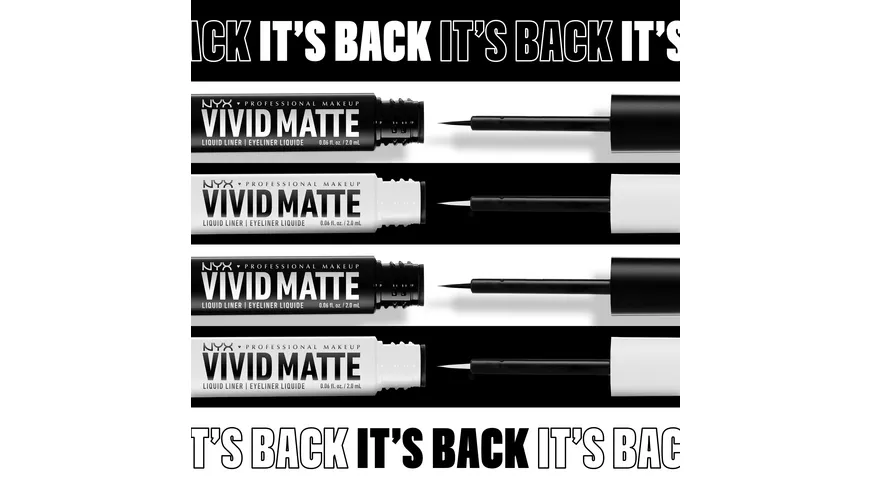 NYX PROFESSIONAL MAKEUP VIVID MATTE Liquid Liner Black - Black