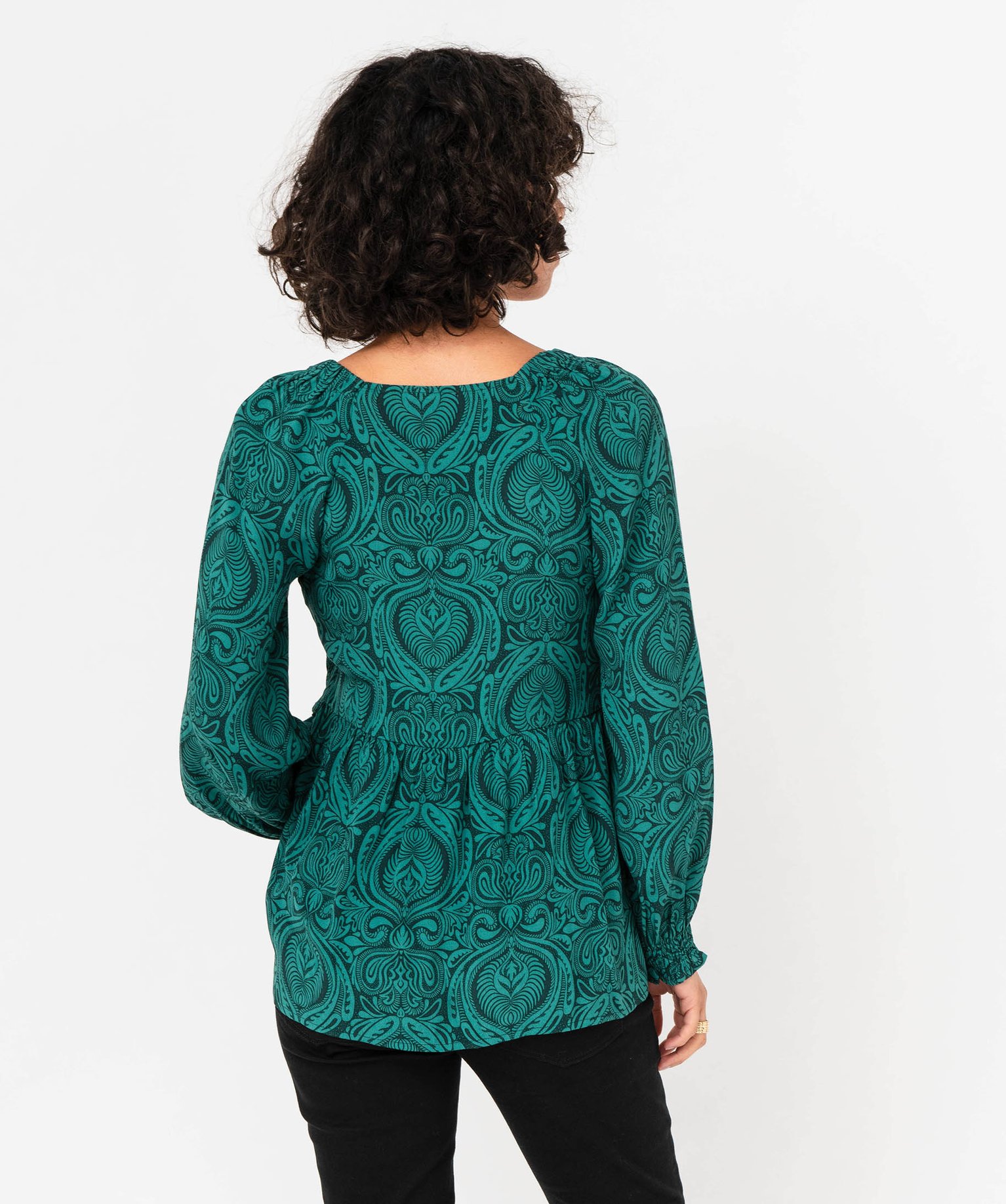 Blouse à manches longues spéciale allaitement imprime | GEMO
