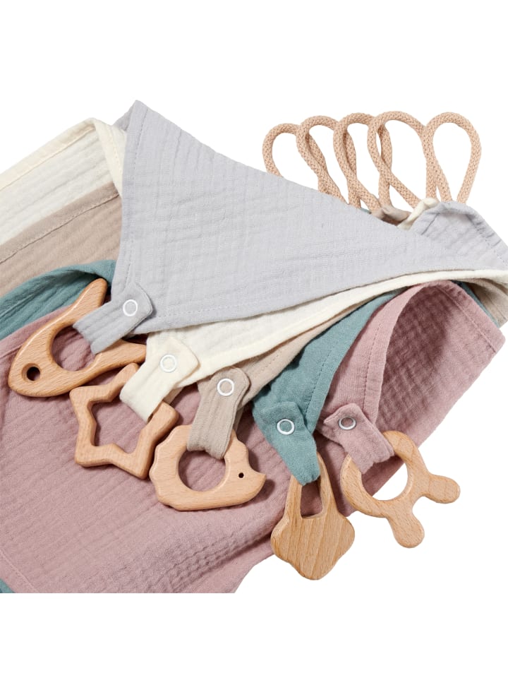 nordic coast company  Kuscheltuch Musselin Rakete Grau günstig kaufen onesize