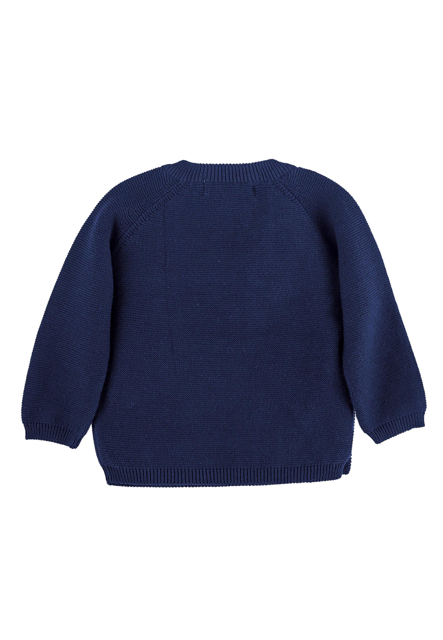 GOTS Strick-Jacke uni in Grün, Marine oder Grau