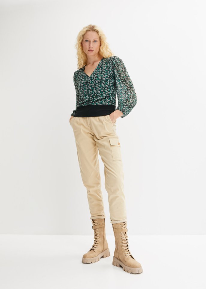 Shirtbluse Wickeloptik