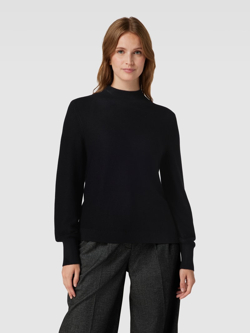 Strickpullover mit Turtleneck in schwarz