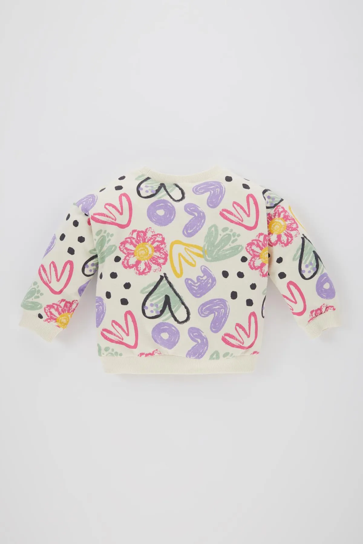 DeFacto  Gemustertes Sweatshirt mit Rundhalsausschnitt für Babys (Mädchen) B9764a524sp