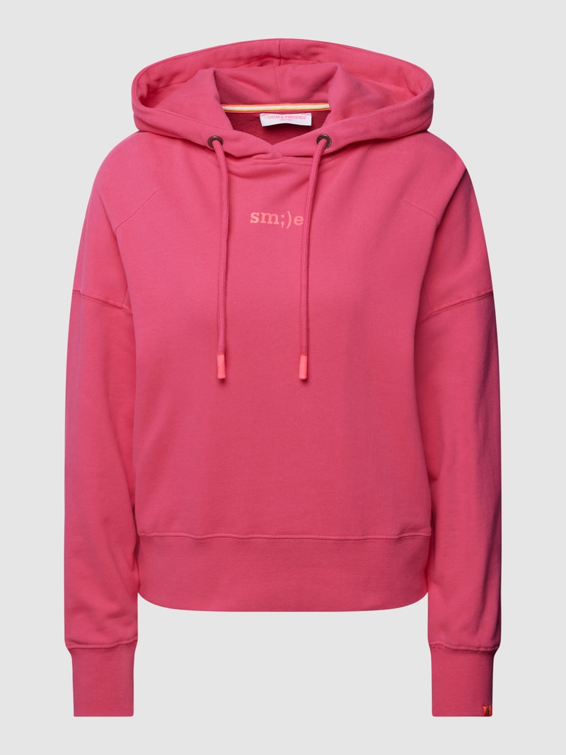 Hoodie mit Statement-Print in pink
