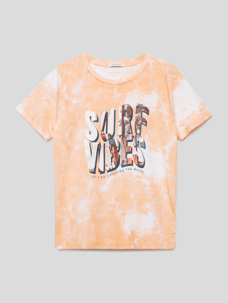 T-Shirt mit Motiv-Print in apricot