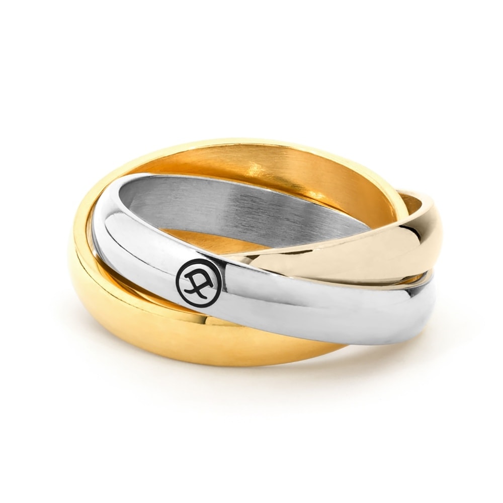 Pippa&Jean Bague en acier inoxydé Acier inoxydable en Argent/or jaune/or rose Bague