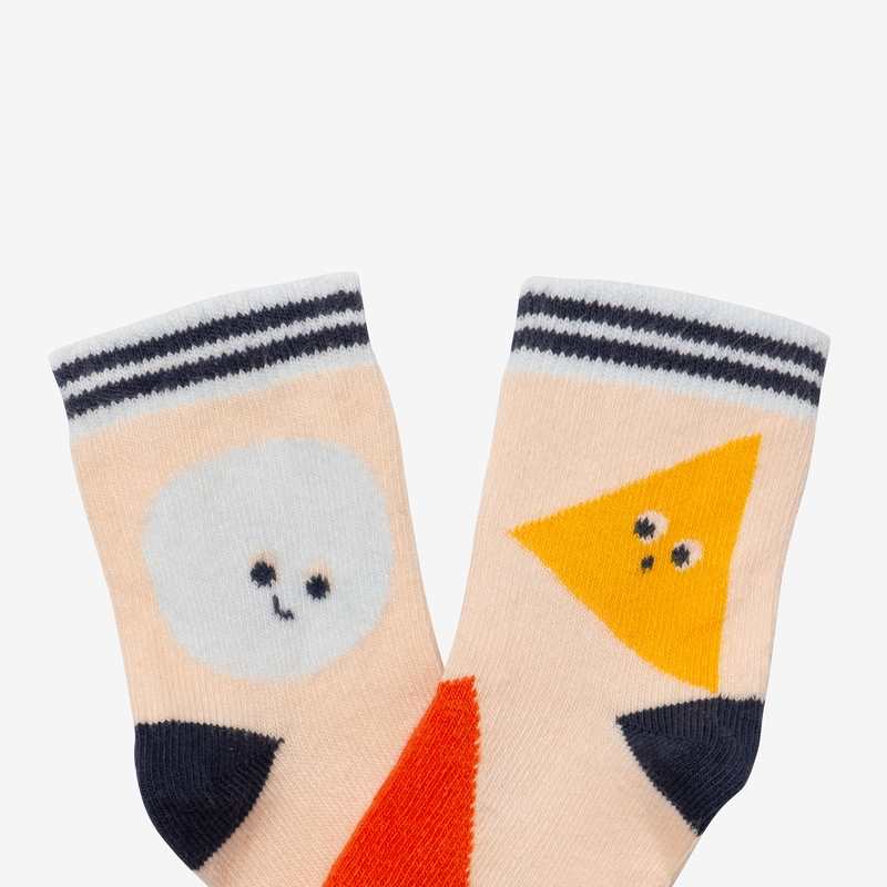 Chaussettes bébé garçon arty ludique beige Catimini