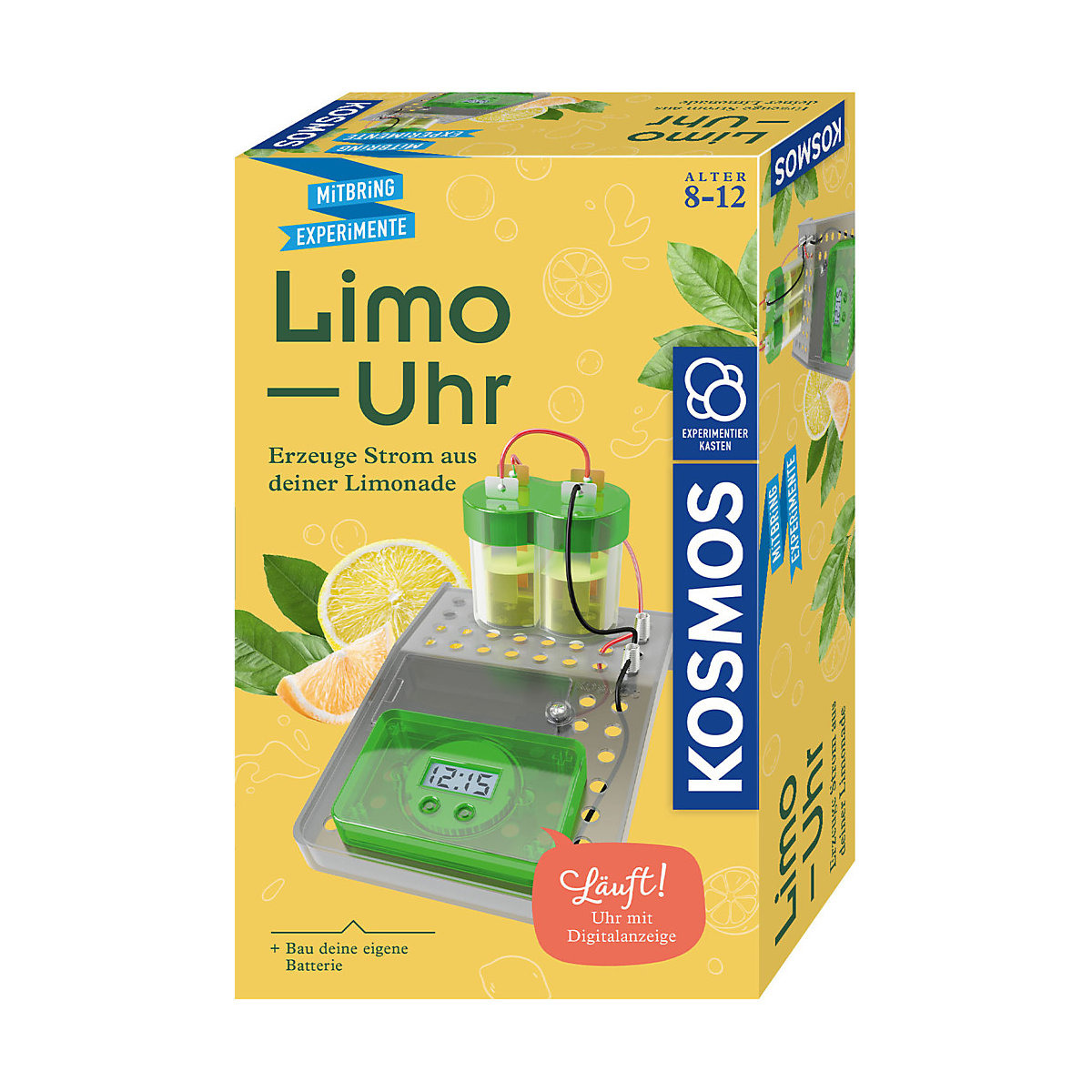 Mitbringexperiment Limo-Uhr - Erzeuge Strom aus deiner Limonade