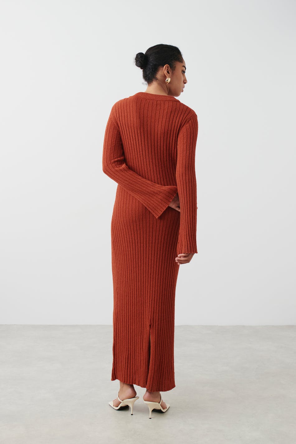 Knitted rib dress