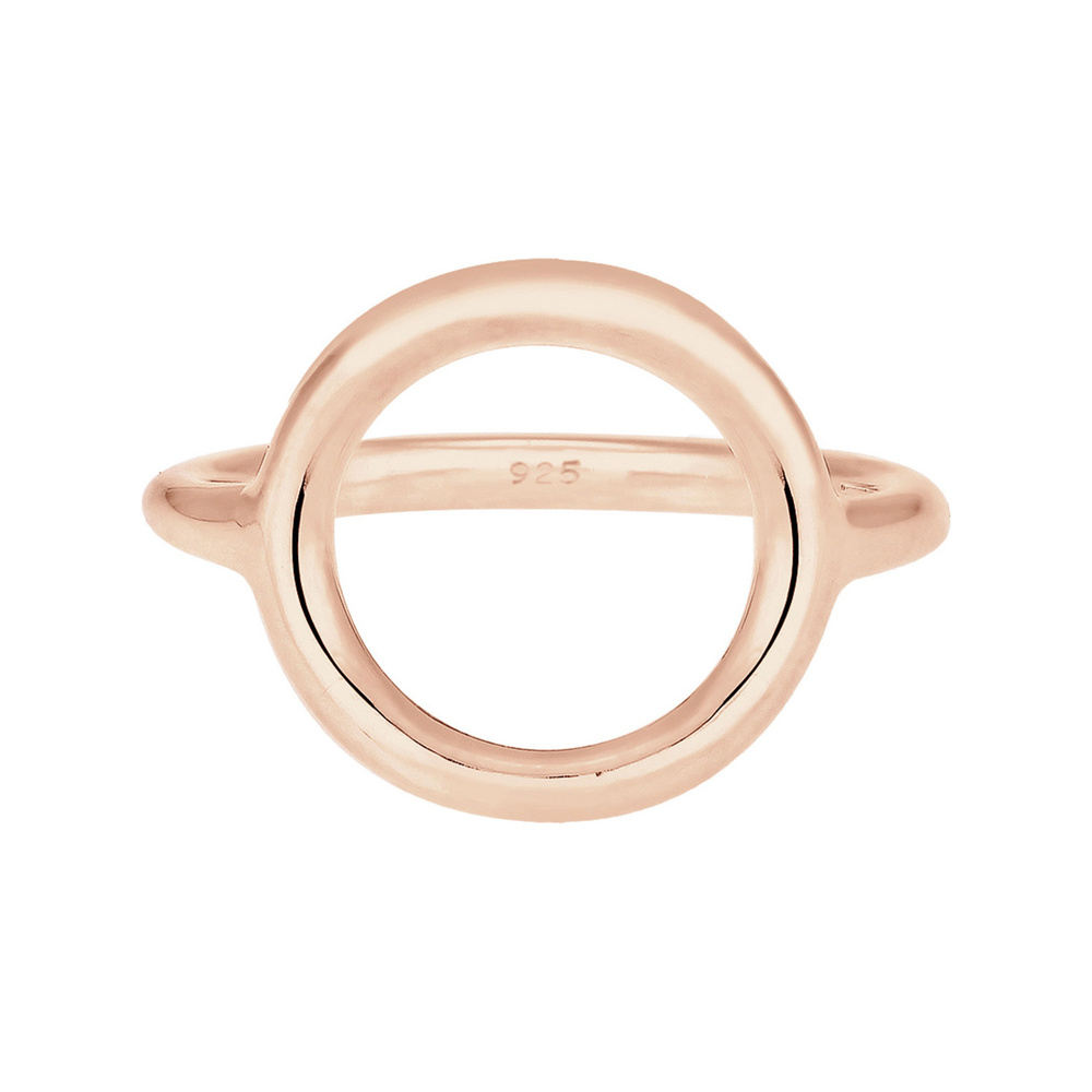 Elli Elli Bague Femmes Cercle Rond Géo Statement en Argent Sterling 925 Bague
