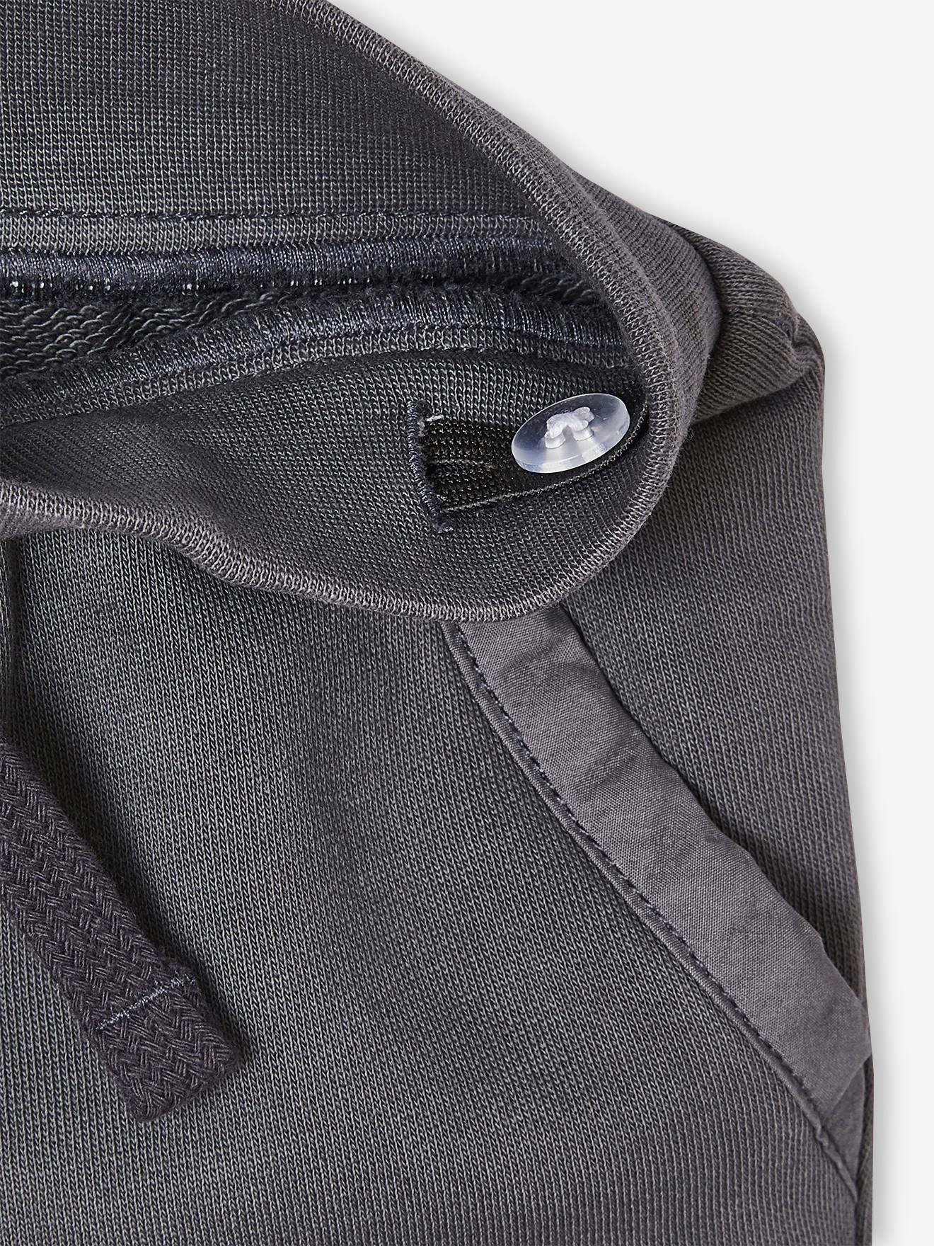 Pantalon jogger en molleton bi-matière garçon gris