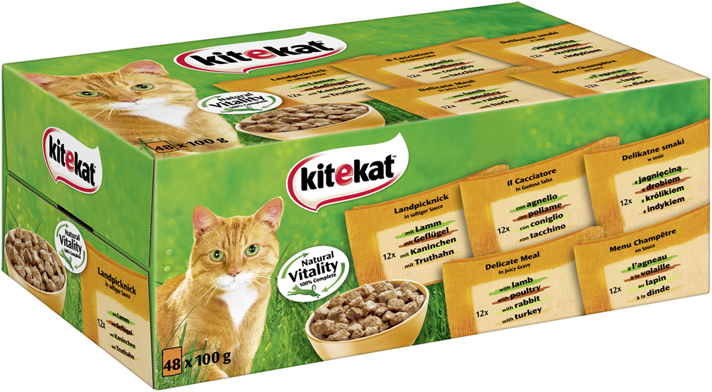 Kitekat Nassfutter Kitekat Multipack Landpicknick in Sauce 48x100 g