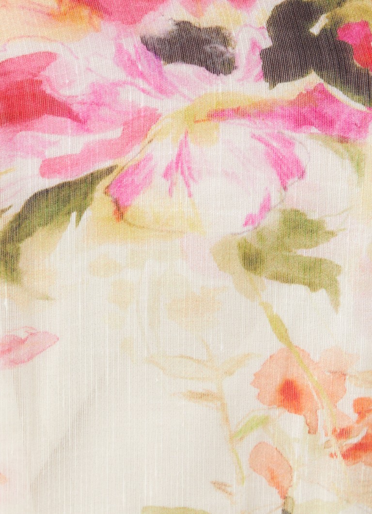 Vestido midi Clancy de Phase Eight, con estampado floral y mangas abullonadas.