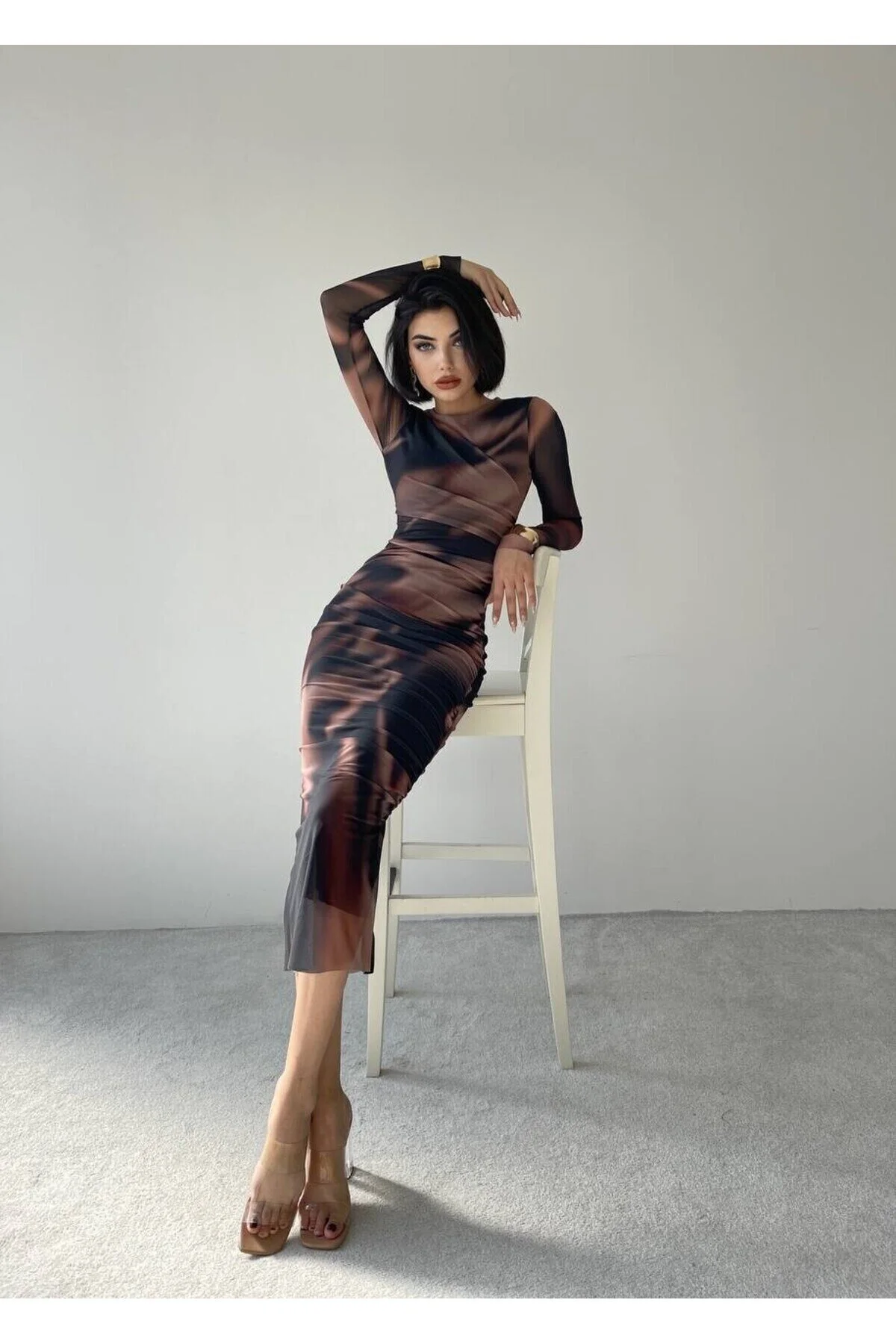 SONREİR  Kleid - Beige - A-Linie
