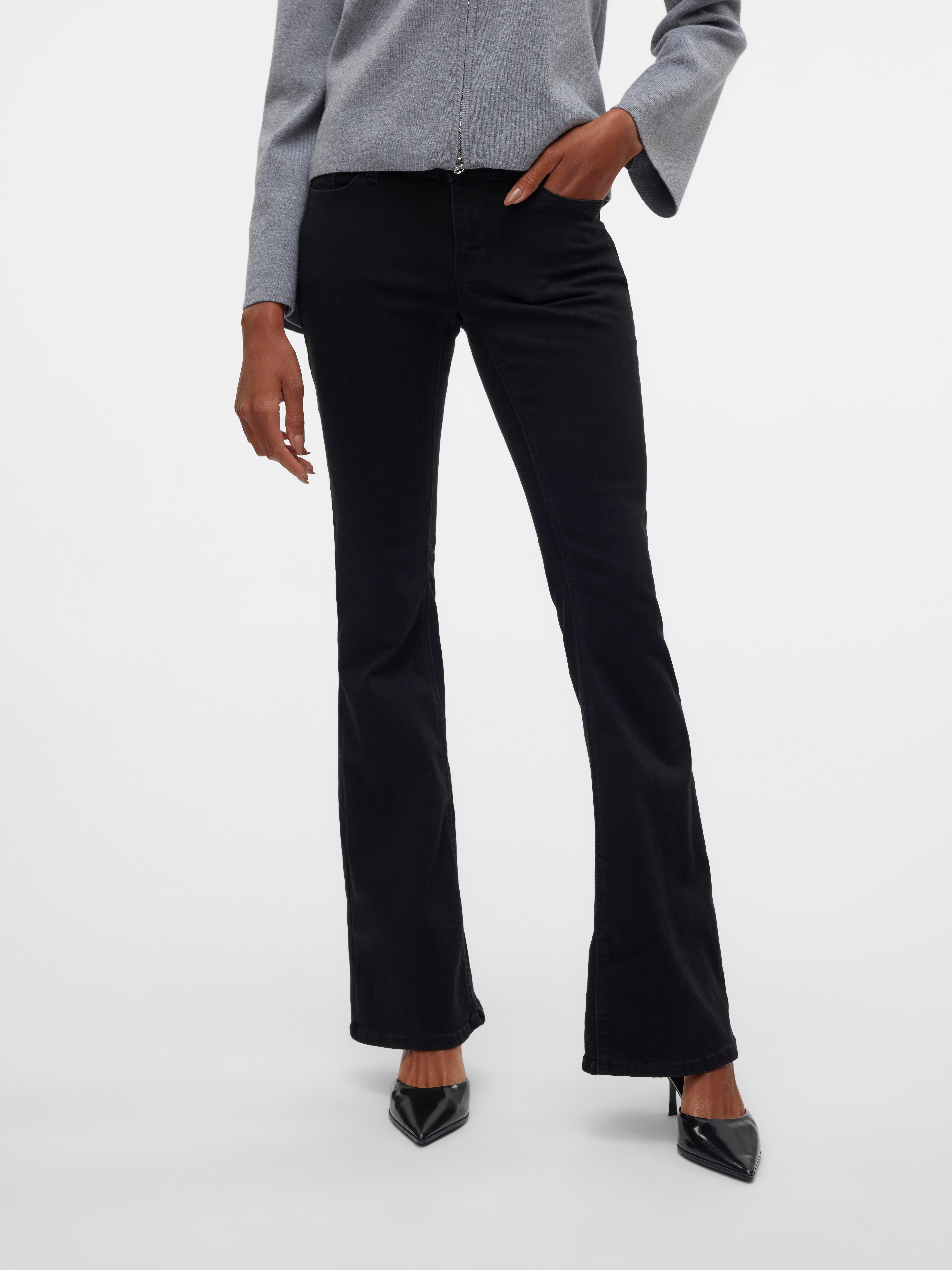 VMSIGI Niedrige Taille Ausgestellt Jeans