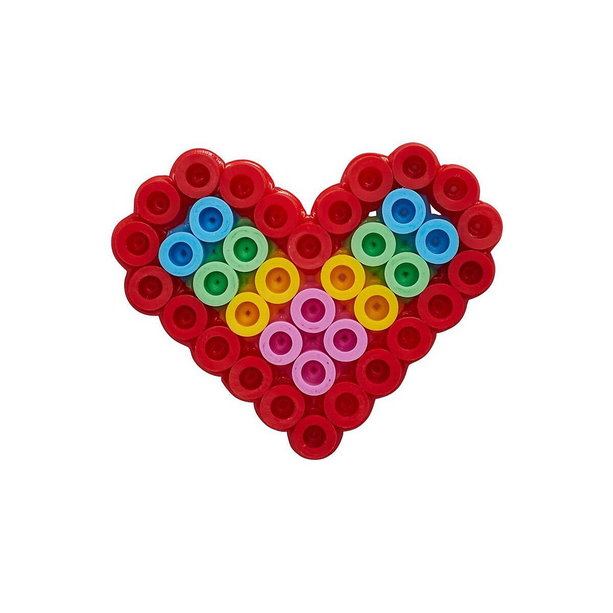 HAMA 8982 Blister mit 100 Maxiperlen + Stiftplatte Herz