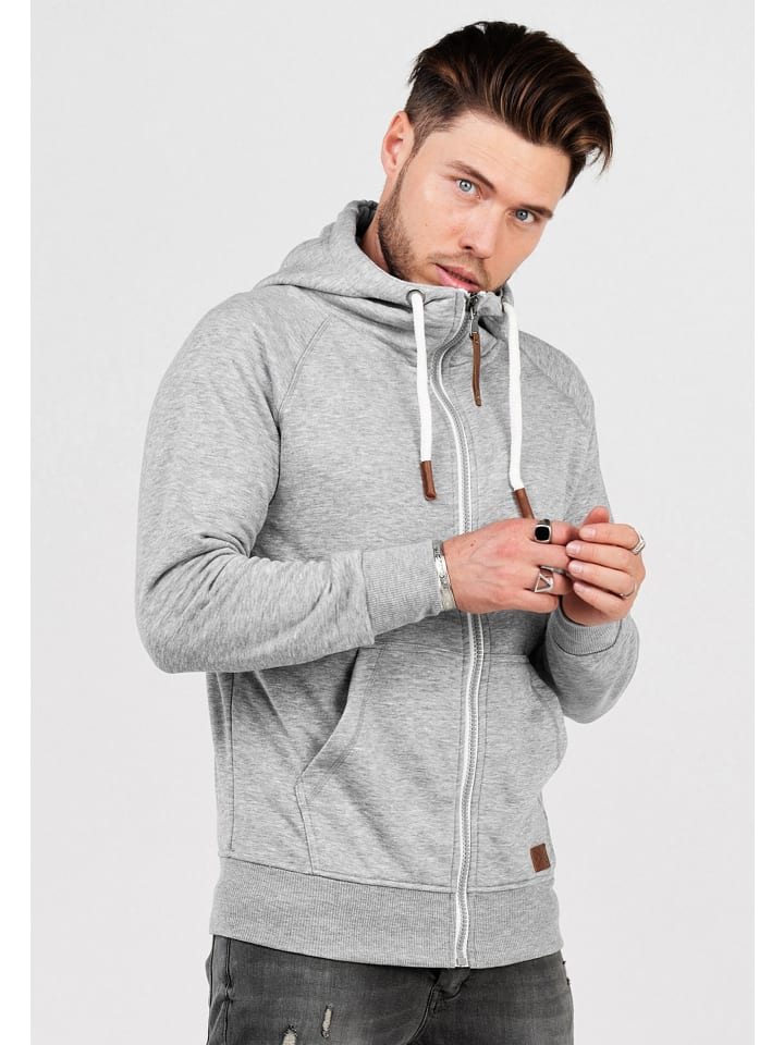 SOULSTAR Sweatjacke - MSWMODESTO Hoodie Weicher Kapuzenpullover Sweatshirt in Hellgrau günstig kaufen