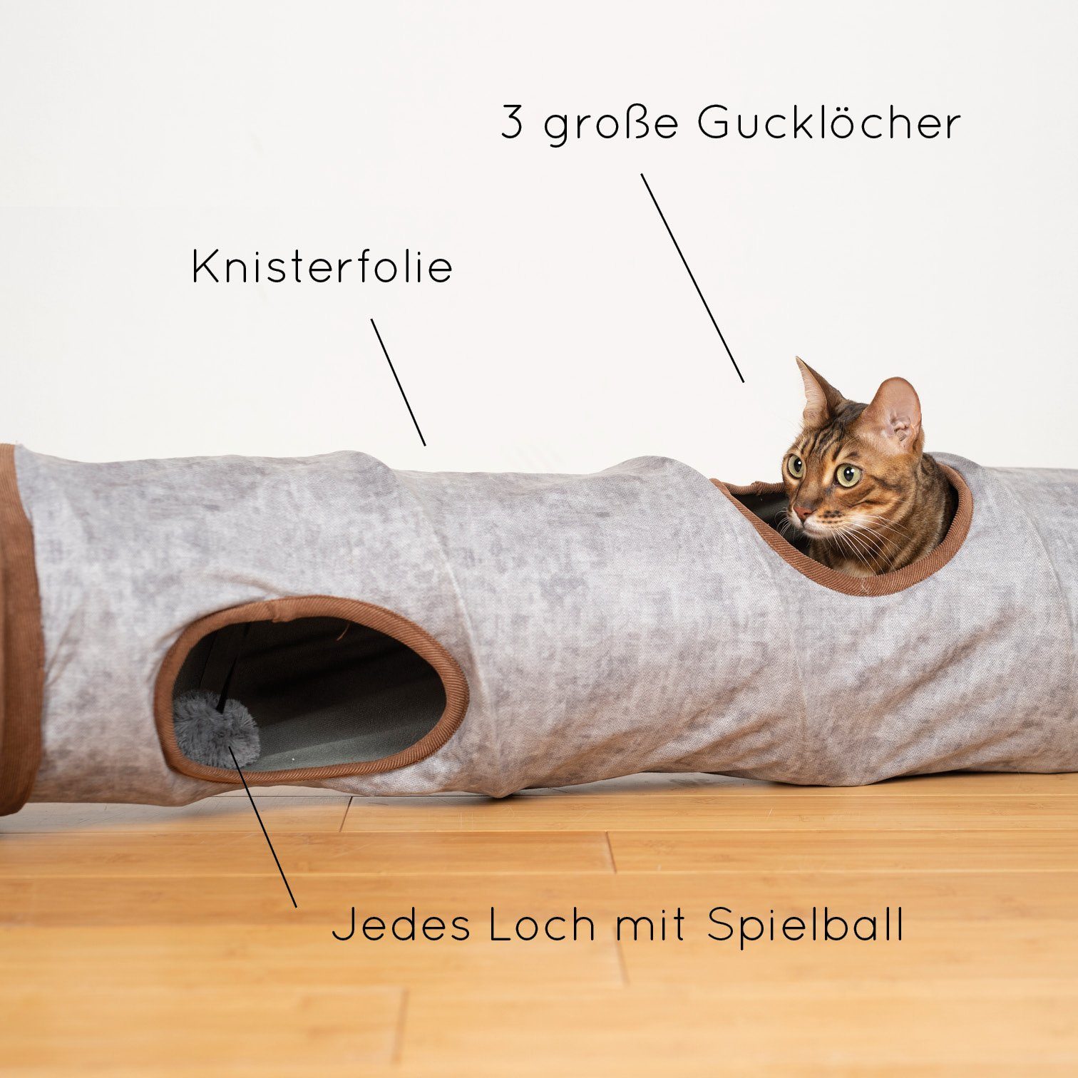 KaraLuna Tiertunnel KaraLuna Katzentunnel I Katzen Spieltunnel Katzenspielzeug Tunnel
