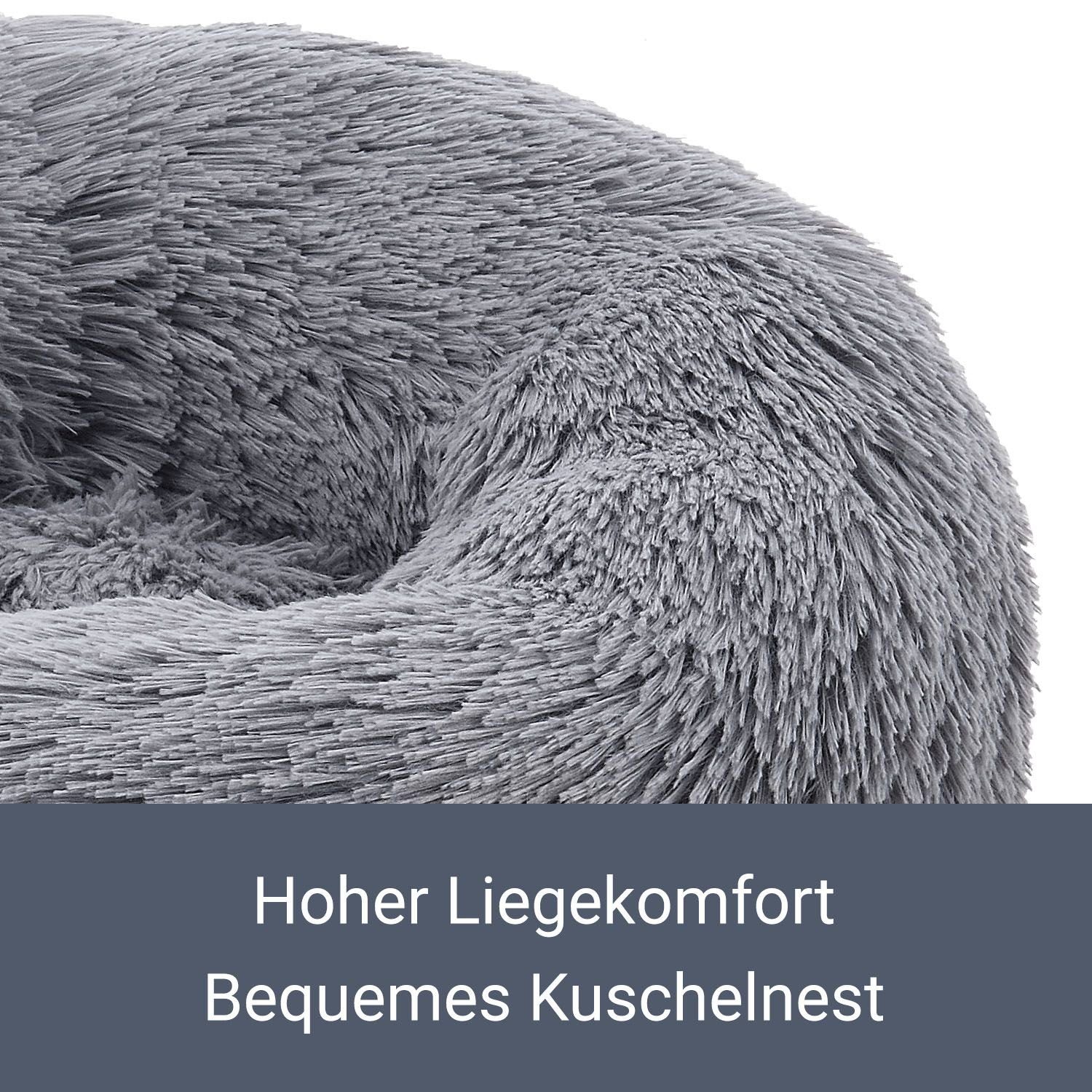 Juskys Tierbett Monty, 100 % Polyester, mit Noppen, flauschig, bequem, rutschfest