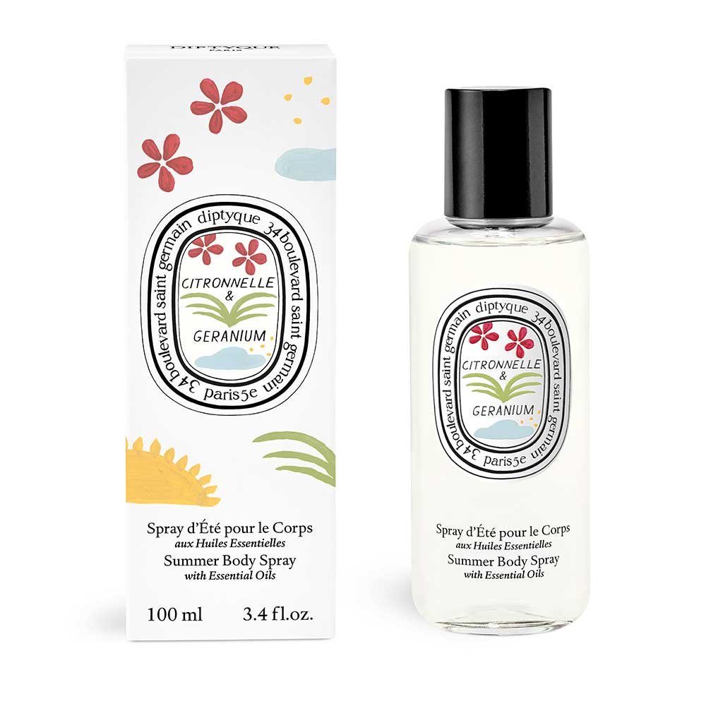 Diptyque Slow Summer Zitronengras & Geranie – Sommerliches Körperspray mit ätherischen Ölen