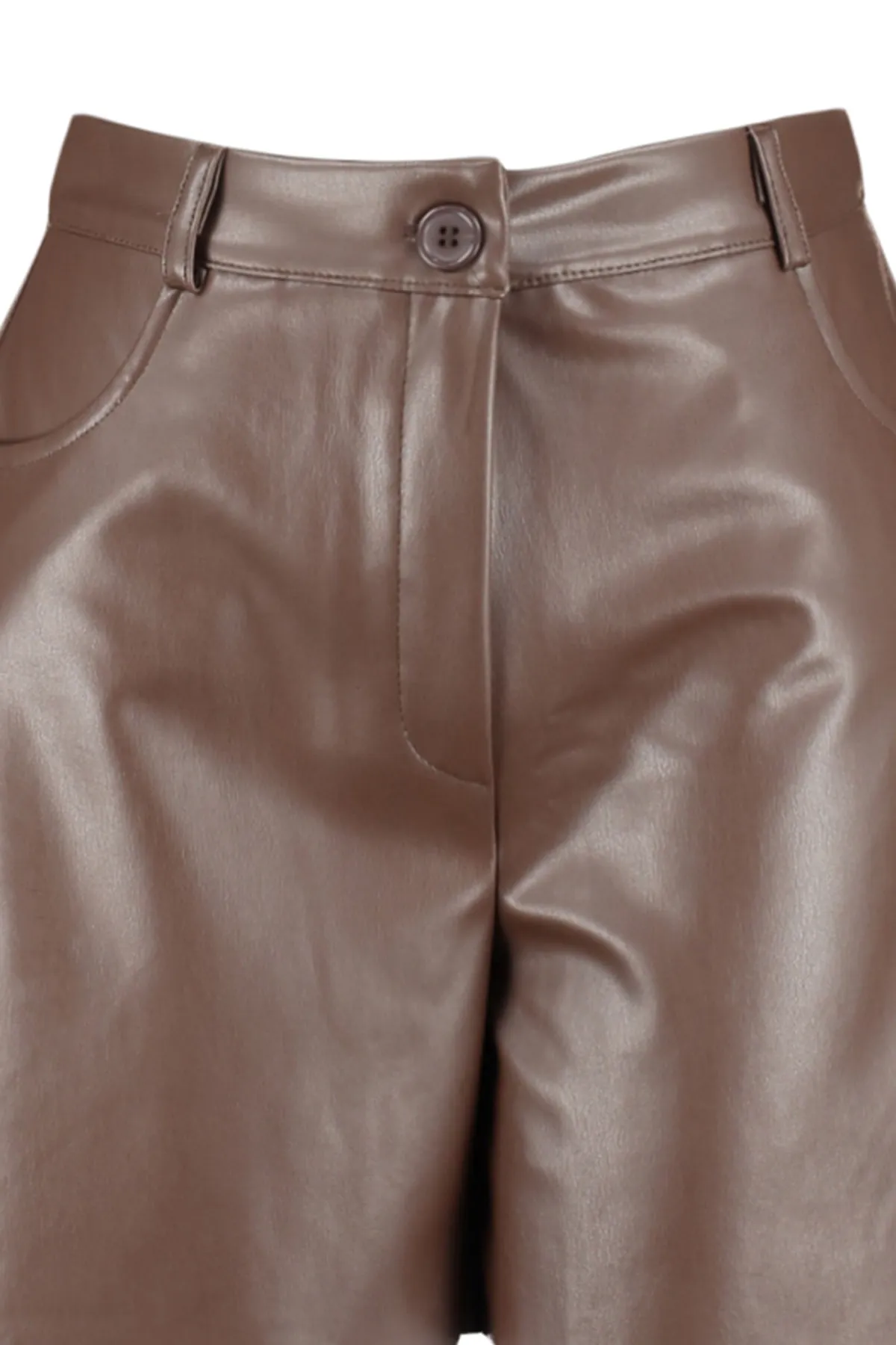 Trendyol Collection  Shorts - Braun - Hoher Bund