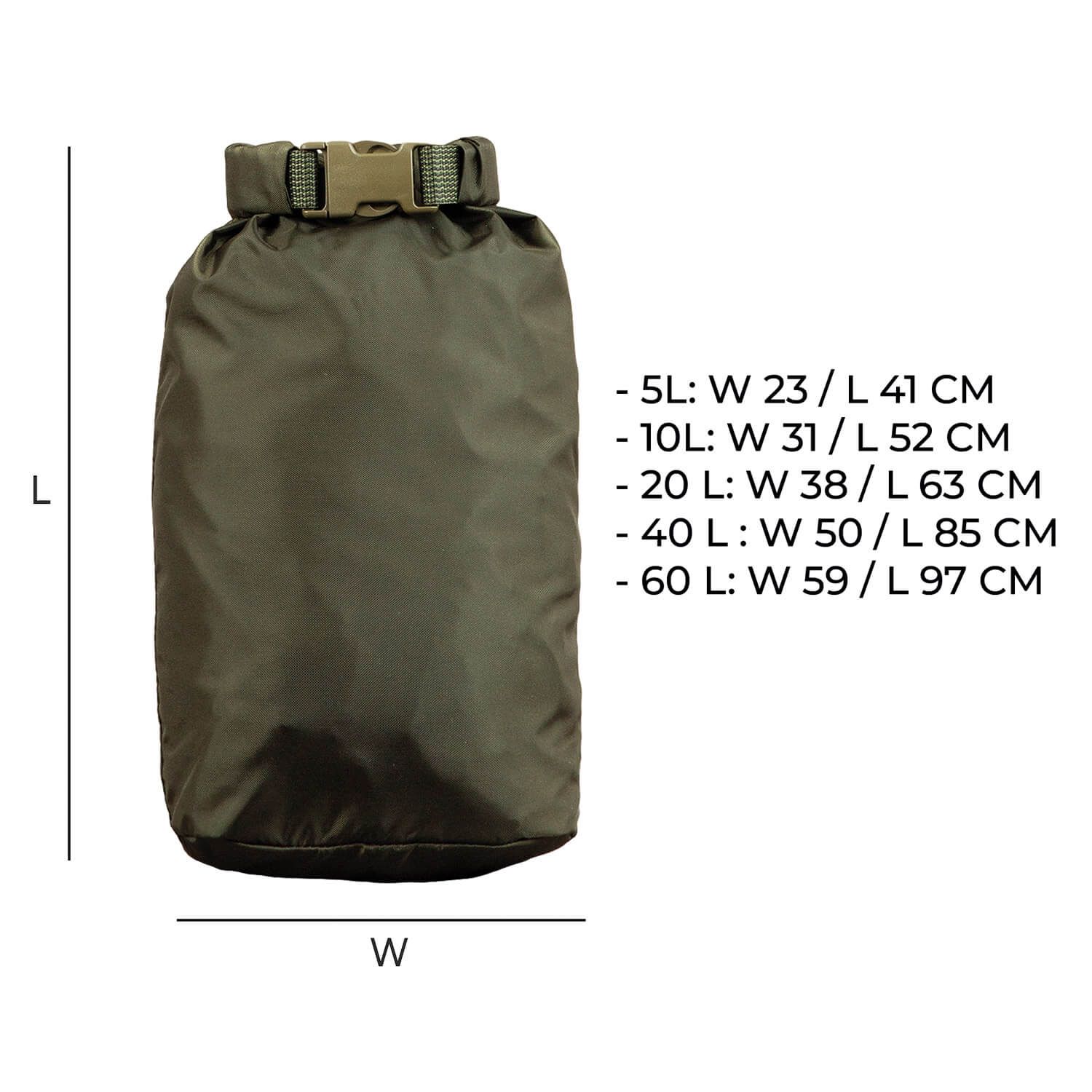 Rolltop Stuffsack 210D