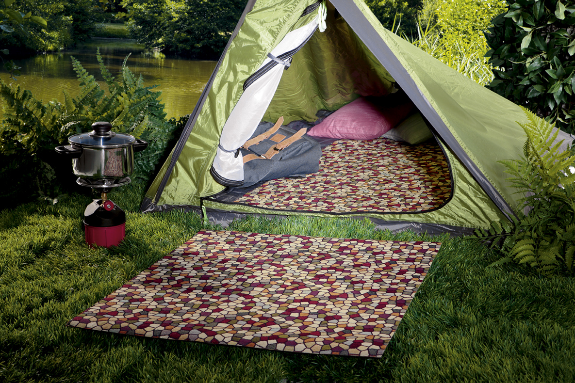 Schütte Peyer Syntex Mira Jacquard Teppich Mosaik Multicolor 80 x 200 cm