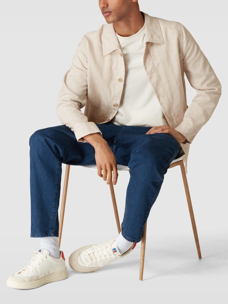 Freizeithemd mit feinem Muster in beige