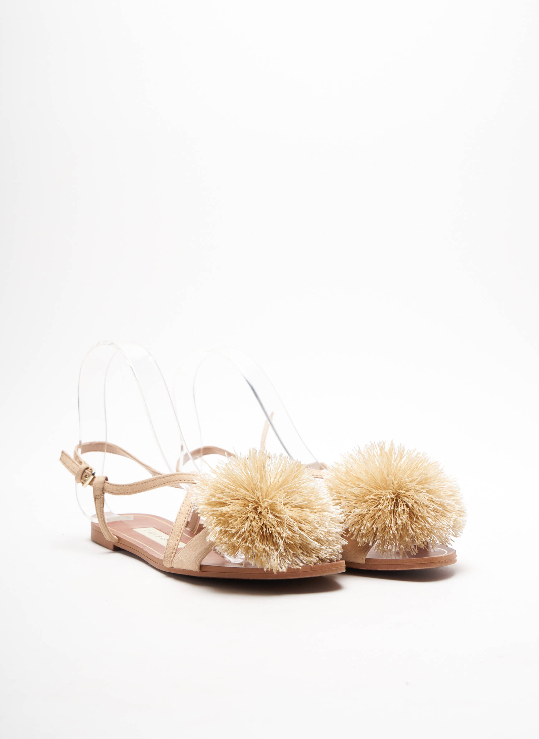 Zara Sandales Nu Pieds Femme couleur beige