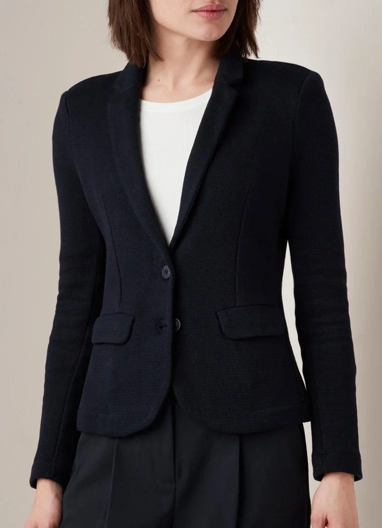Whistles  Slim fit blazer van jersey met ingeweven structuur