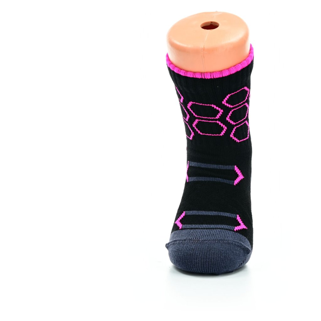Footic Sport Hexagon BF Black Pink Barfußsocken, 1 Paar