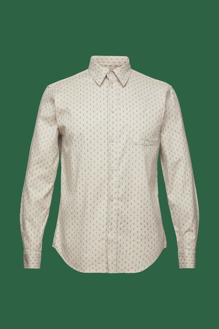 Schmal geschnittenes Twill-Hemd mit Muster