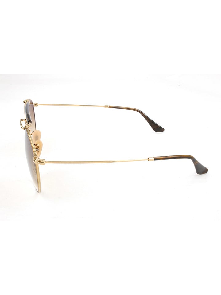Ray Ban Unisex-Sonnenbrille in Hellbraun/ Gold günstig kaufen 50