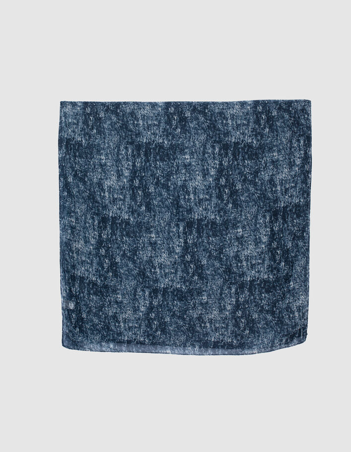 Chèche marine motif faux-uni Homme