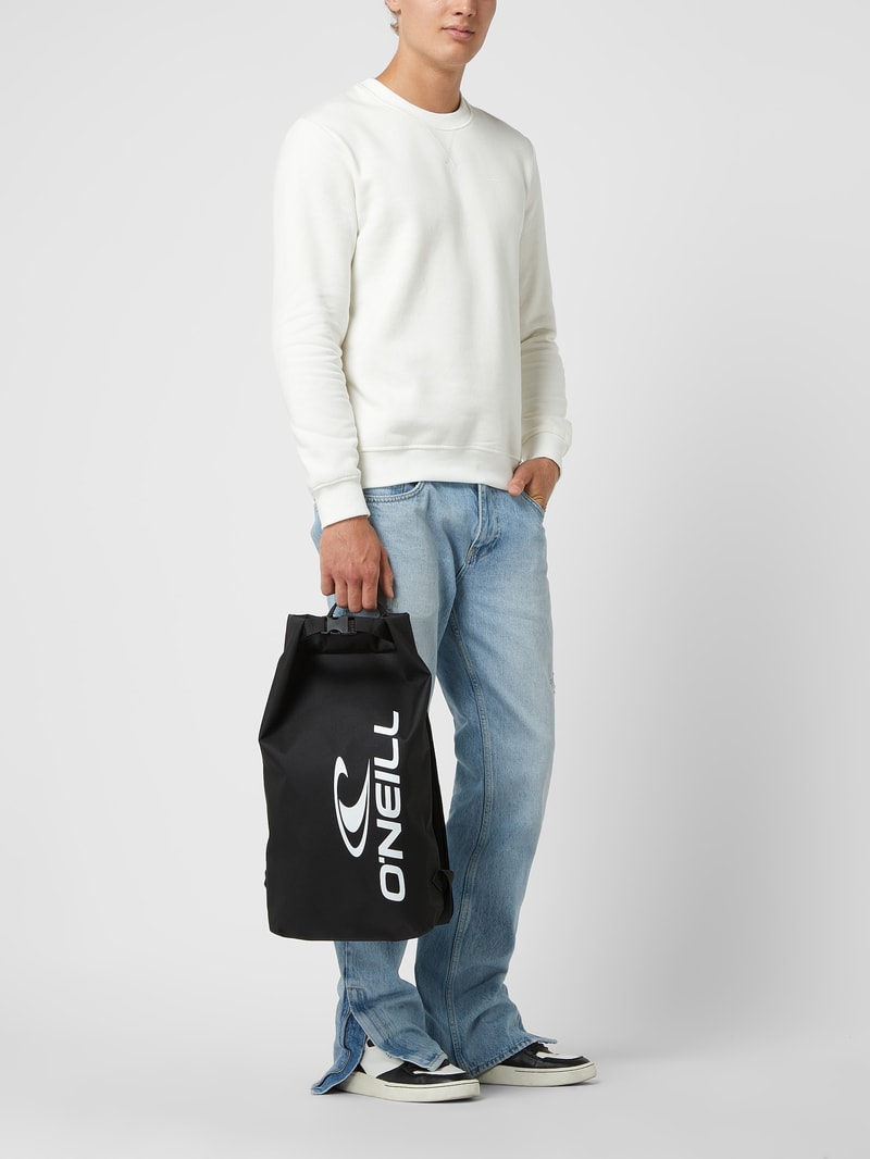 Rucksack mit Logo - wasserdicht in schwarz