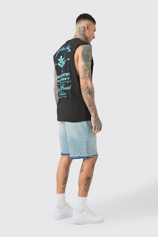 Tall Limited Edition Worldwide Tanktop in Schwarz